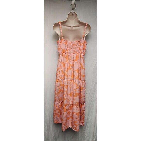Social Standard by Sanctuary Ladies Floral Smocked Back Maxi Dress Size Large - Picture 3 of 7